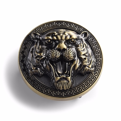 Custom Belt Buckle Hardware Clasp Embossed Round Metal Strap
