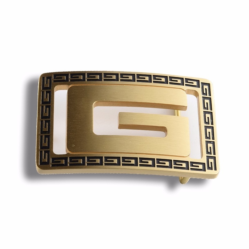 Custom Belt Buckle Hardware Clasp Embossed Round Metal Strap