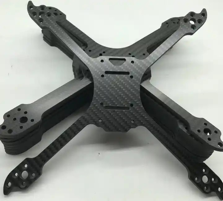 OEM/ODM Custom Carbon Fiber CNC Cutting Machining Parts For FPV Drone Kit Frame