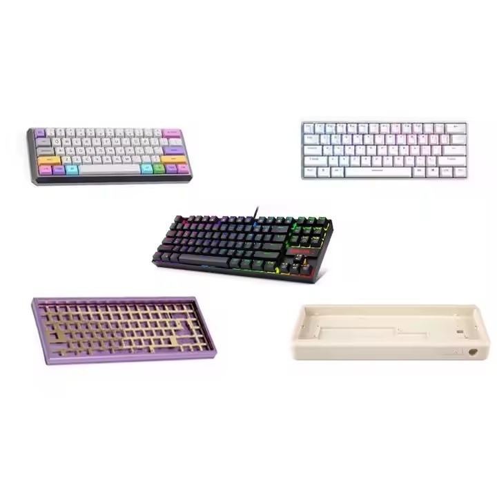 custom DIY Kit 60% Keyboard plate Stabilizers Aluminum Case frames Mechanical Keyboard plate case